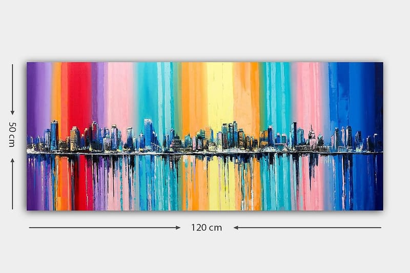 Canvastavla YTY Abstract & Fractals Flerfärgad - 120x50 cm - Inredning & dekor - Tavlor & konst - Canvastavla