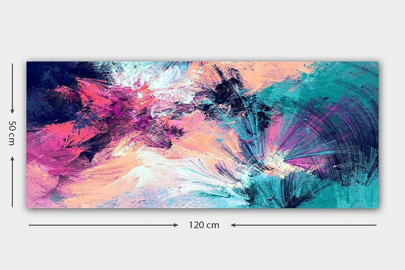 Canvastavla YTY Abstract & Fractals Flerfärgad - 120x50 cm - Inredning & dekor - Tavlor & konst - Canvastavla