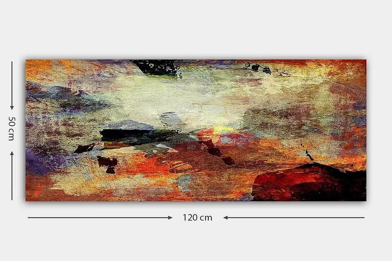 Canvastavla YTY Abstract & Fractals Flerfärgad - 120x50 cm - Inredning & dekor - Tavlor & konst - Canvastavla