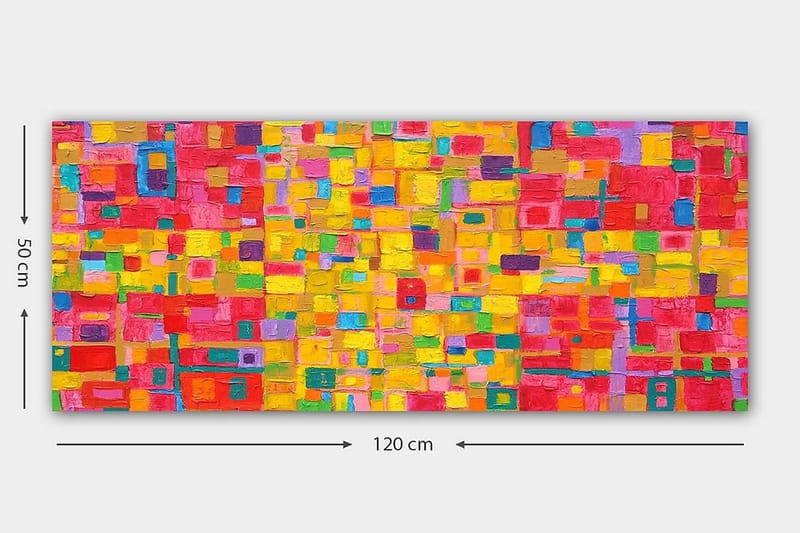 Canvastavla YTY Abstract & Fractals Flerfärgad - 120x50 cm - Inredning & dekor - Tavlor & konst - Canvastavla