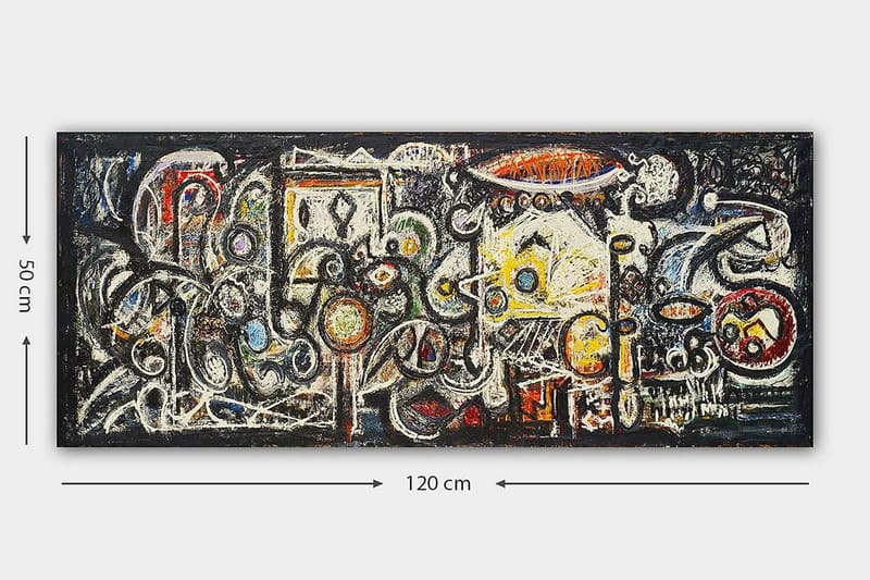 Canvastavla YTY Abstract & Fractals Flerfärgad - 120x50 cm - Inredning & dekor - Tavlor & konst - Canvastavla