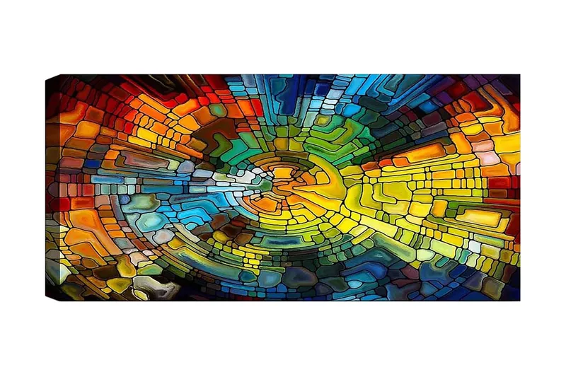 Canvastavla YTY Abstract & Fractals Flerfärgad - 120x50 cm - Inredning & dekor - Tavlor & konst - Canvastavla