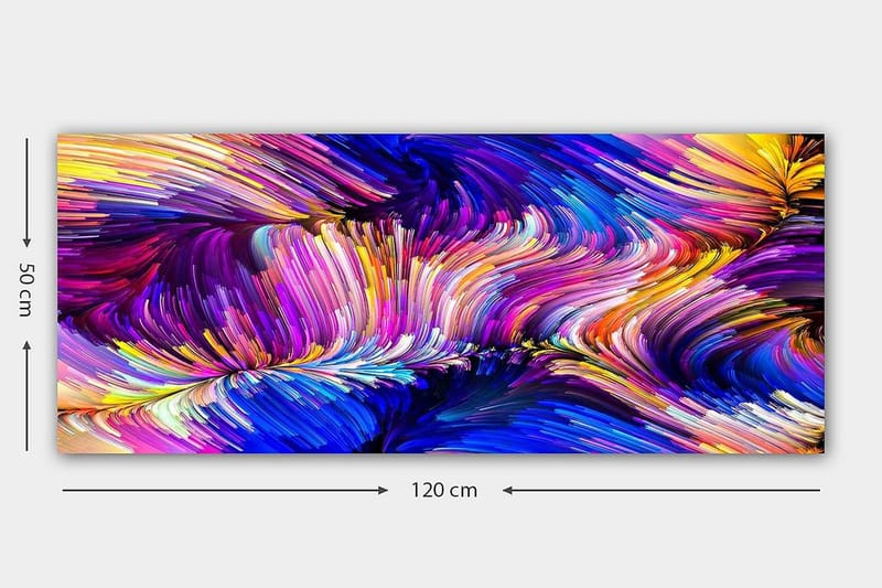 Canvastavla YTY Abstract & Fractals Flerfärgad - 120x50 cm - Inredning & dekor - Tavlor & konst - Canvastavla