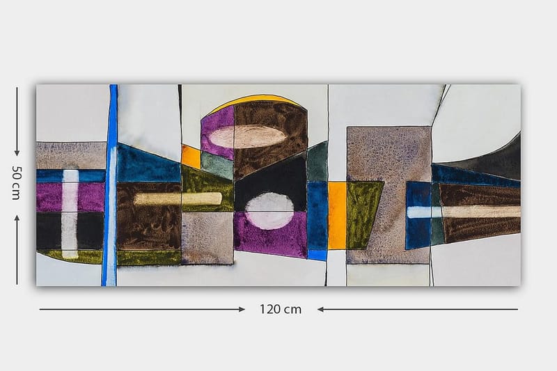 Canvastavla YTY Abstract & Fractals Flerfärgad - 120x50 cm - Inredning & dekor - Tavlor & konst - Canvastavla