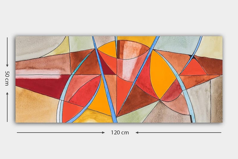Canvastavla YTY Abstract & Fractals Flerfärgad - 120x50 cm - Inredning & dekor - Tavlor & konst - Canvastavla