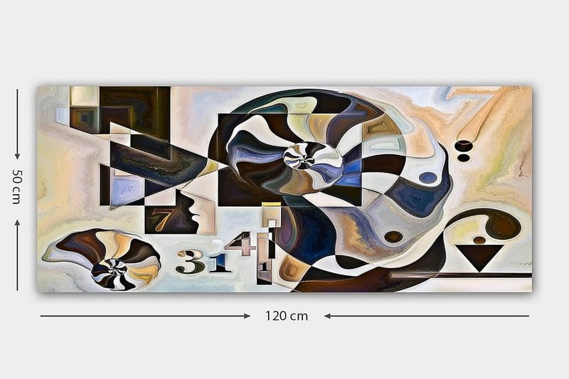 Canvastavla YTY Abstract & Fractals Flerfärgad - 120x50 cm - Inredning & dekor - Tavlor & konst - Canvastavla