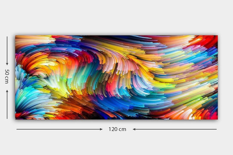 Canvastavla YTY Abstract & Fractals Flerfärgad - 120x50 cm - Inredning & dekor - Tavlor & konst - Canvastavla