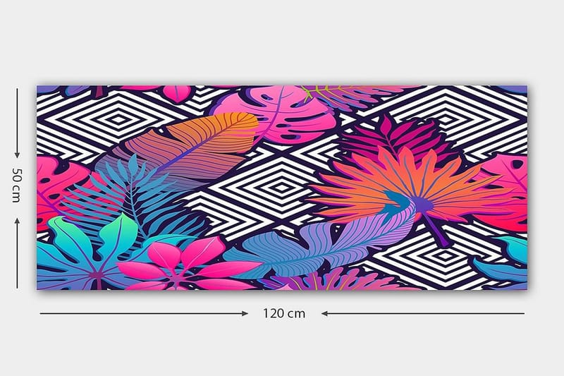 Canvastavla YTY Abstract & Fractals Flerfärgad - 120x50 cm - Inredning & dekor - Tavlor & konst - Canvastavla