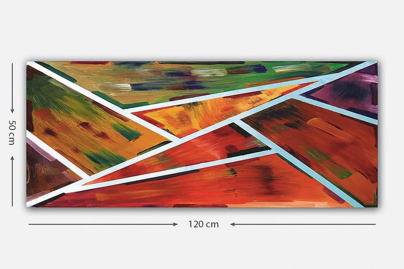Canvastavla YTY Abstract & Fractals Flerfärgad - 120x50 cm - Inredning & dekor - Tavlor & konst - Canvastavla