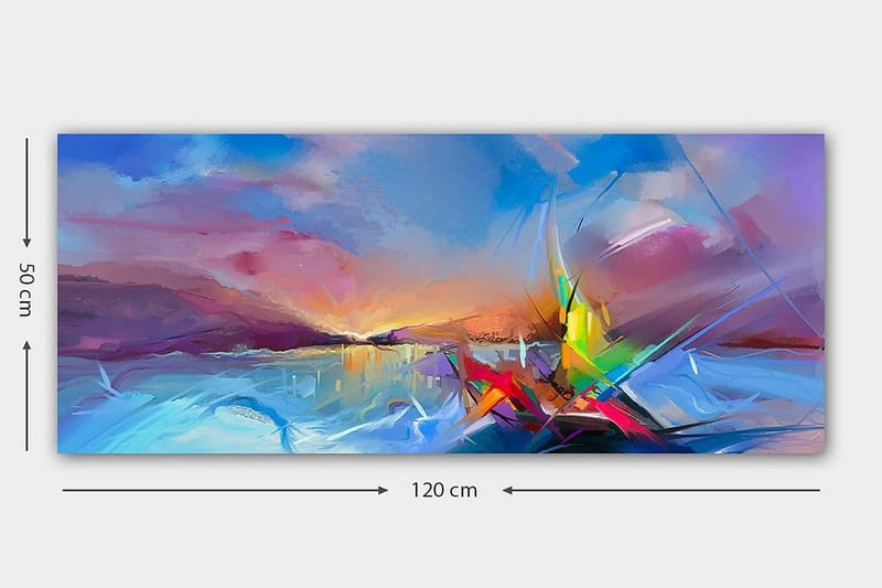 Canvastavla YTY Abstract & Fractals Flerfärgad - 120x50 cm - Inredning & dekor - Tavlor & konst - Canvastavla