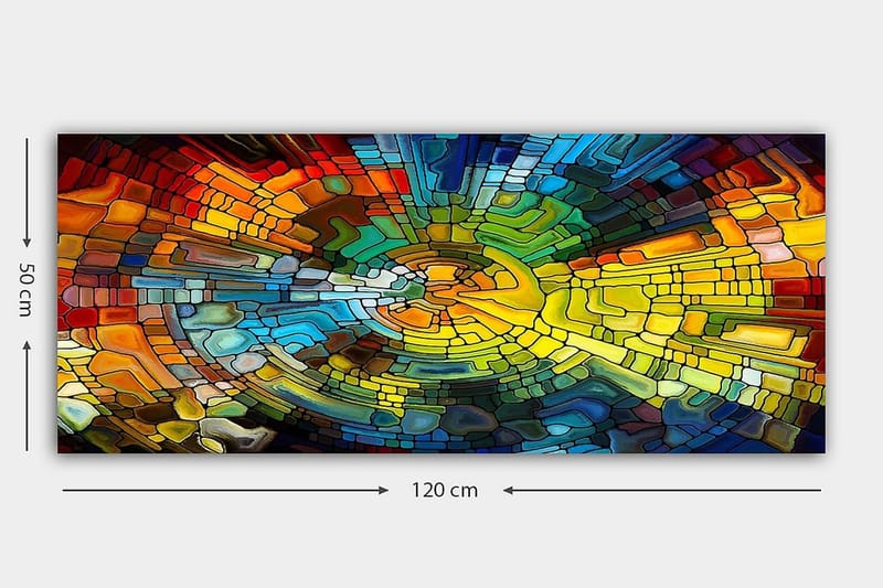 Canvastavla YTY Abstract & Fractals Flerfärgad - 120x50 cm - Inredning & dekor - Tavlor & konst - Canvastavla