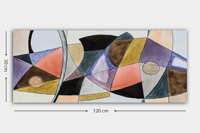 Canvastavla YTY Abstract & Fractals Flerfärgad - 120x50 cm - Inredning & dekor - Tavlor & konst - Canvastavla