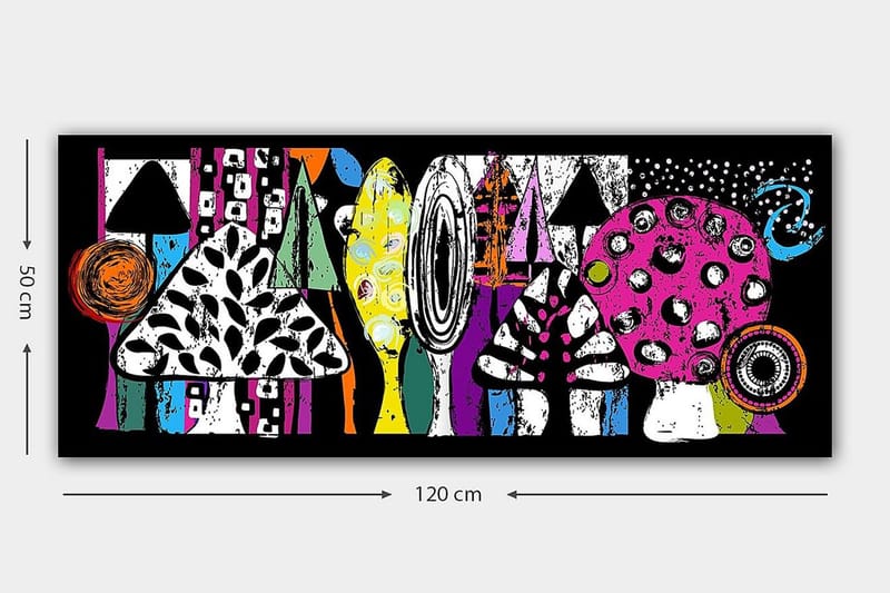 Canvastavla YTY Abstract & Fractals Flerfärgad - 120x50 cm - Inredning & dekor - Tavlor & konst - Canvastavla