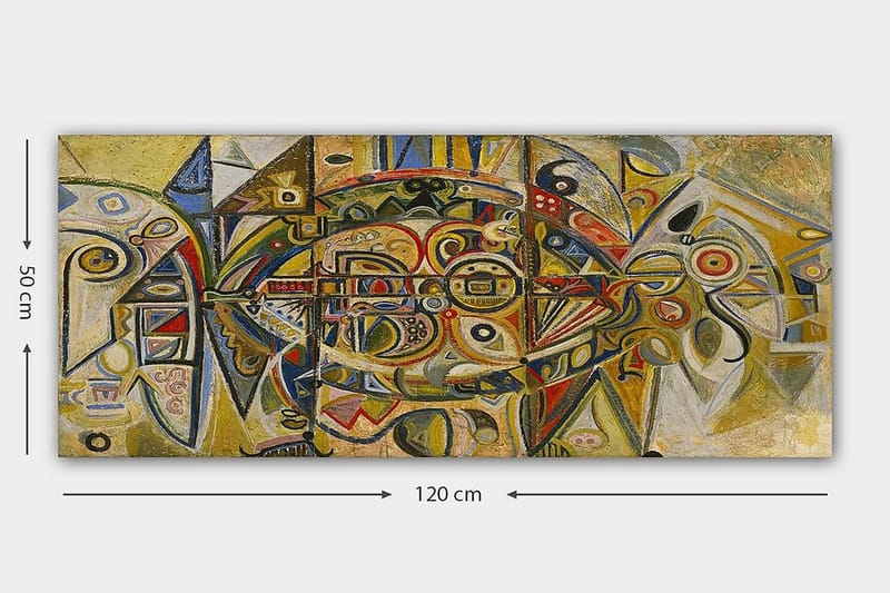 Canvastavla YTY Abstract & Fractals Flerfärgad - 120x50 cm - Inredning & dekor - Tavlor & konst - Canvastavla