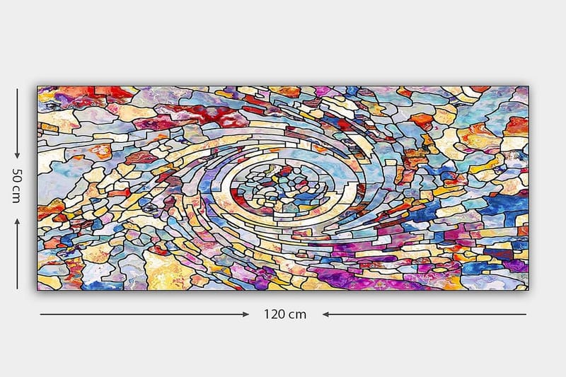 Canvastavla YTY Abstract & Fractals Flerfärgad - 120x50 cm - Inredning & dekor - Tavlor & konst - Canvastavla