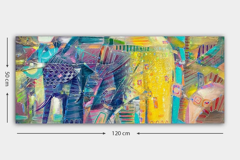 Canvastavla YTY Abstract & Fractals Flerfärgad - 120x50 cm - Inredning & dekor - Tavlor & konst - Canvastavla