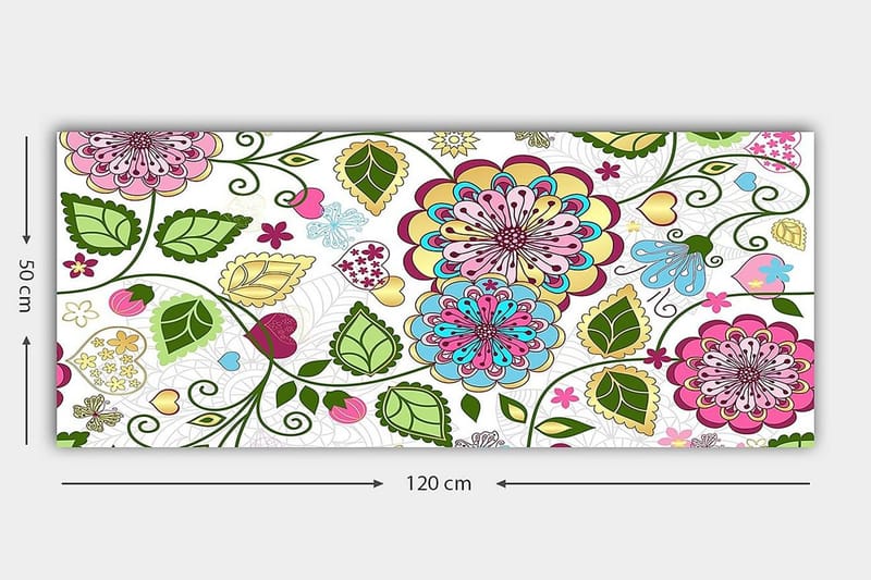 Canvastavla YTY Abstract & Fractals Flerfärgad - 120x50 cm - Inredning & dekor - Tavlor & konst - Canvastavla