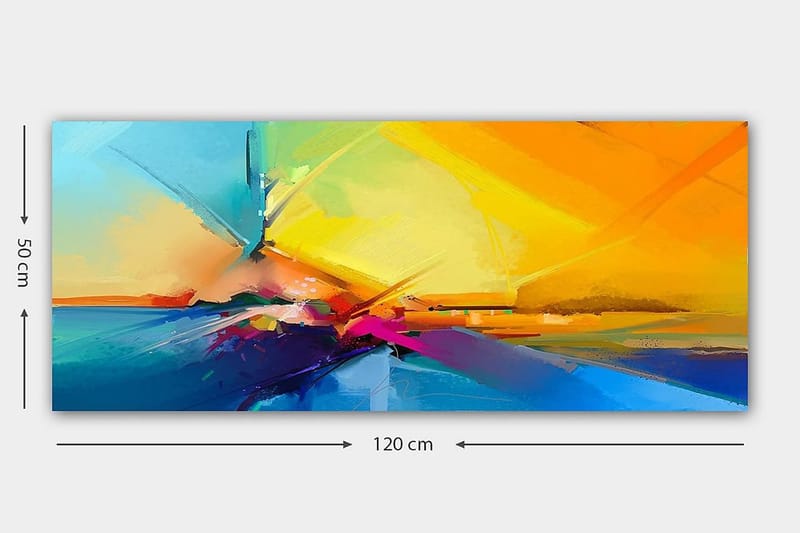 Canvastavla YTY Abstract & Fractals Flerfärgad - 120x50 cm - Inredning & dekor - Tavlor & konst - Canvastavla