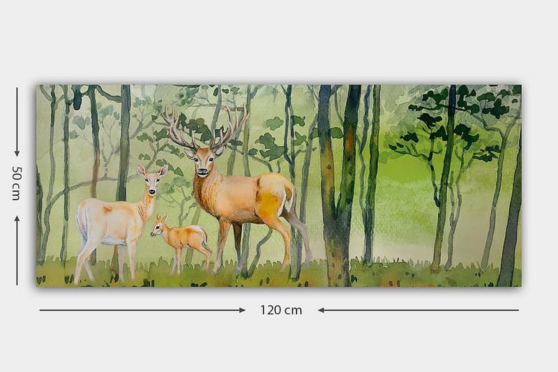 Canvastavla YTY Animals Flerfärgad - 120x50 cm - Inredning & dekor - Tavlor & konst - Canvastavla
