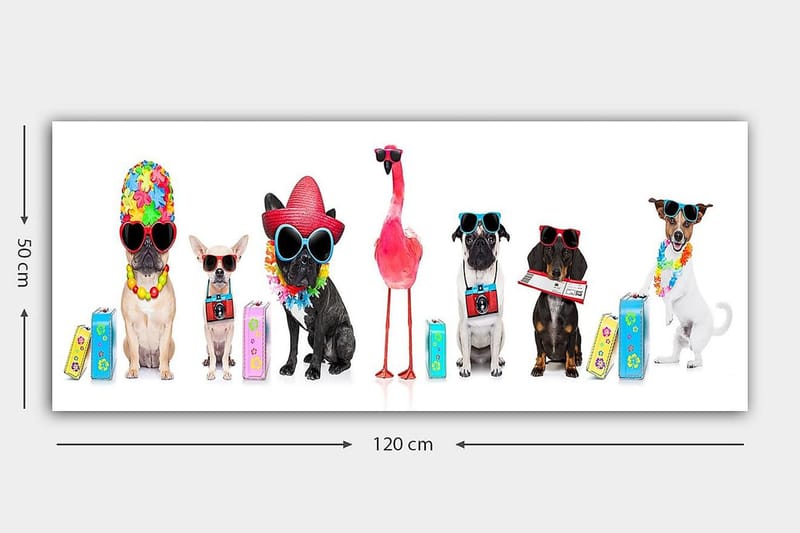 Canvastavla YTY Animals Flerfärgad - 120x50 cm - Inredning & dekor - Tavlor & konst - Canvastavla