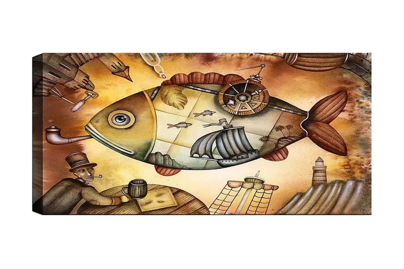 Canvastavla YTY Animals Flerfärgad, 120x50 cm