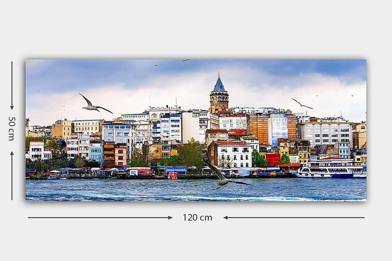 CANVASTAVLA YTY Buildings & Cityscapes Flerfärgad 120x50 cm - Inredning & dekor - Tavlor & konst - Canvastavla