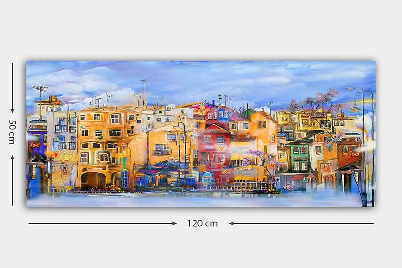 CANVASTAVLA YTY Buildings & Cityscapes Flerfärgad 120x50 cm - Inredning & dekor - Tavlor & konst - Canvastavla