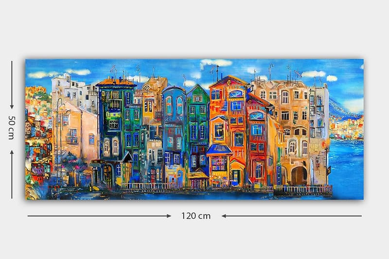 CANVASTAVLA YTY Buildings & Cityscapes Flerfärgad 120x50 cm - Inredning & dekor - Tavlor & konst - Canvastavla