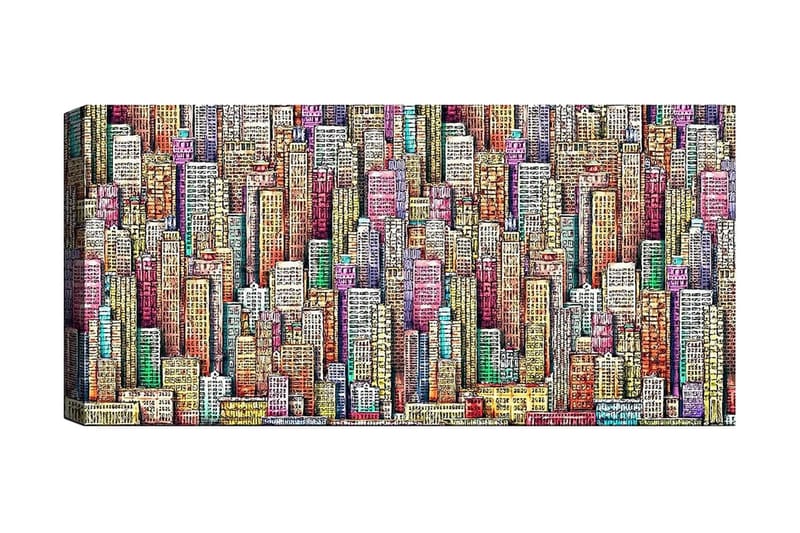 CANVASTAVLA YTY Buildings & Cityscapes Flerfärgad 120x50 cm - Inredning & dekor - Tavlor & konst - Canvastavla