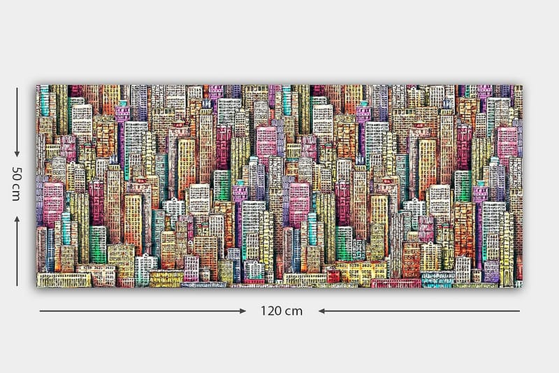 CANVASTAVLA YTY Buildings & Cityscapes Flerfärgad 120x50 cm - Inredning & dekor - Tavlor & konst - Canvastavla