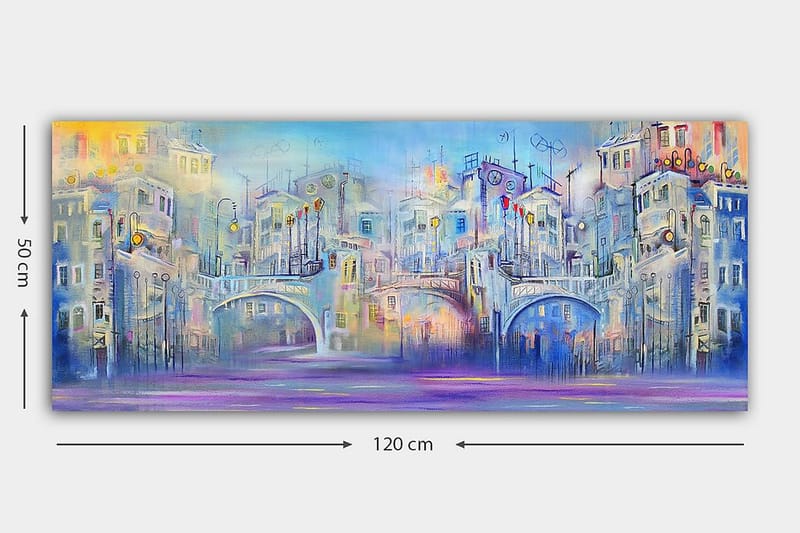 CANVASTAVLA YTY Buildings & Cityscapes Flerfärgad 120x50 cm - Inredning & dekor - Tavlor & konst - Canvastavla