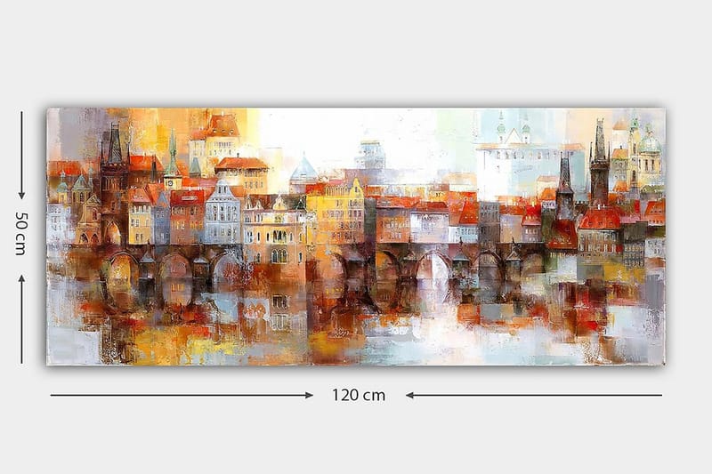 CANVASTAVLA YTY Buildings & Cityscapes Flerfärgad 120x50 cm - Inredning & dekor - Tavlor & konst - Canvastavla