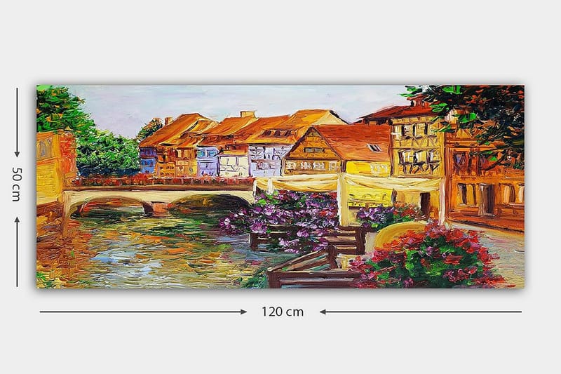 CANVASTAVLA YTY Buildings & Cityscapes Flerfärgad 120x50 cm - Inredning & dekor - Tavlor & konst - Canvastavla