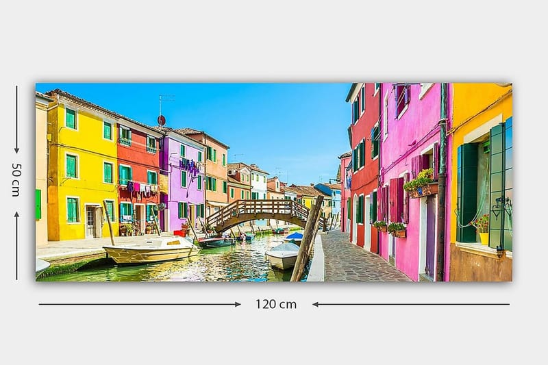 Canvastavla YTY Buildings & Cityscapes Flerfärgad - 120x50 cm - Inredning & dekor - Tavlor & konst - Canvastavla