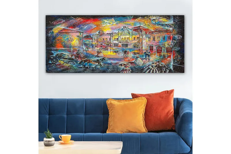 Canvastavla YTY Buildings & Cityscapes Flerfärgad - 120x50 cm - Inredning & dekor - Tavlor & konst - Canvastavla