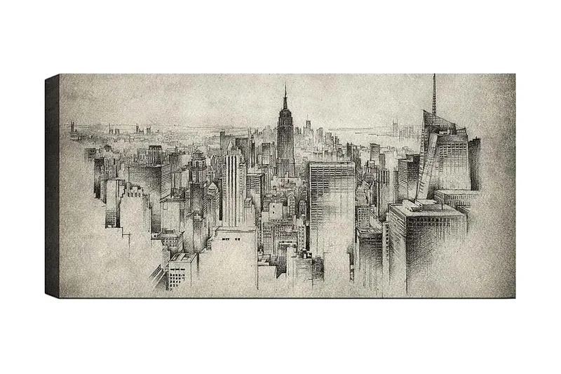 Canvastavla YTY Buildings & Cityscapes Flerfärgad, 120x50 cm