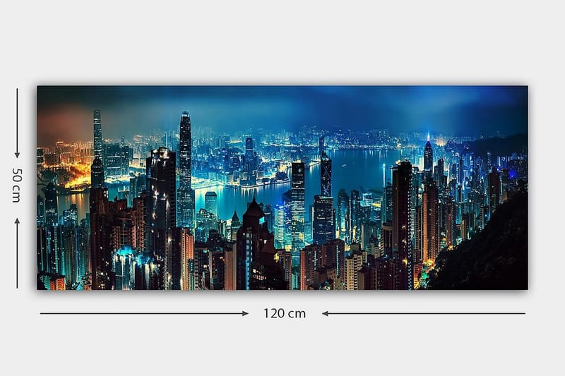 Canvastavla YTY Buildings & Cityscapes Flerfärgad - 120x50 cm - Inredning & dekor - Tavlor & konst - Canvastavla