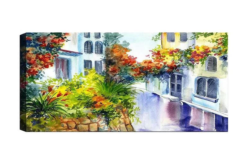 Canvastavla YTY Buildings & Cityscapes Flerfärgad, 120x50 cm