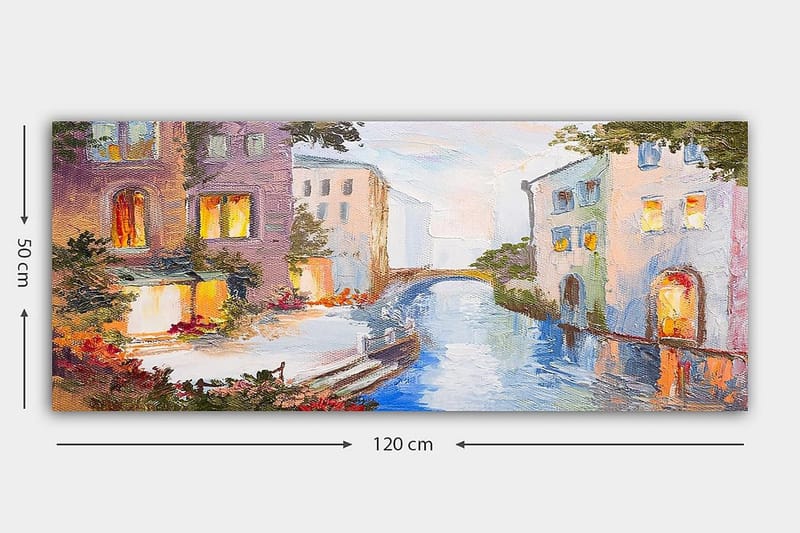 Canvastavla YTY Buildings & Cityscapes Flerfärgad - 120x50 cm - Inredning & dekor - Tavlor & konst - Canvastavla