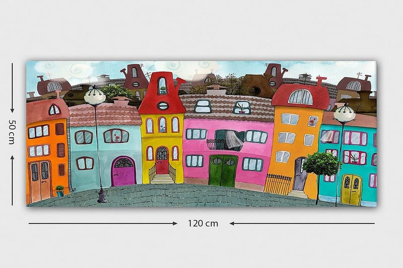 Canvastavla YTY Buildings & Cityscapes Flerfärgad - 120x50 cm - Inredning & dekor - Tavlor & konst - Canvastavla