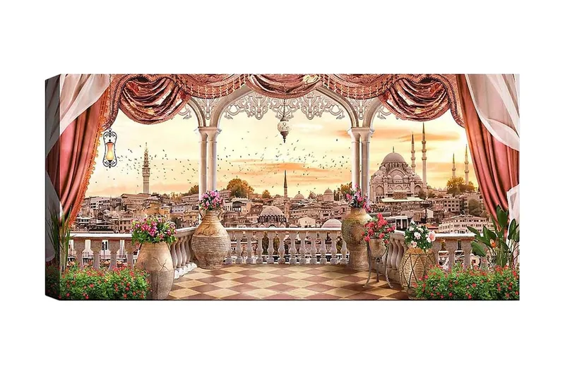 Canvastavla YTY Buildings & Cityscapes Flerfärgad, 120x50 cm