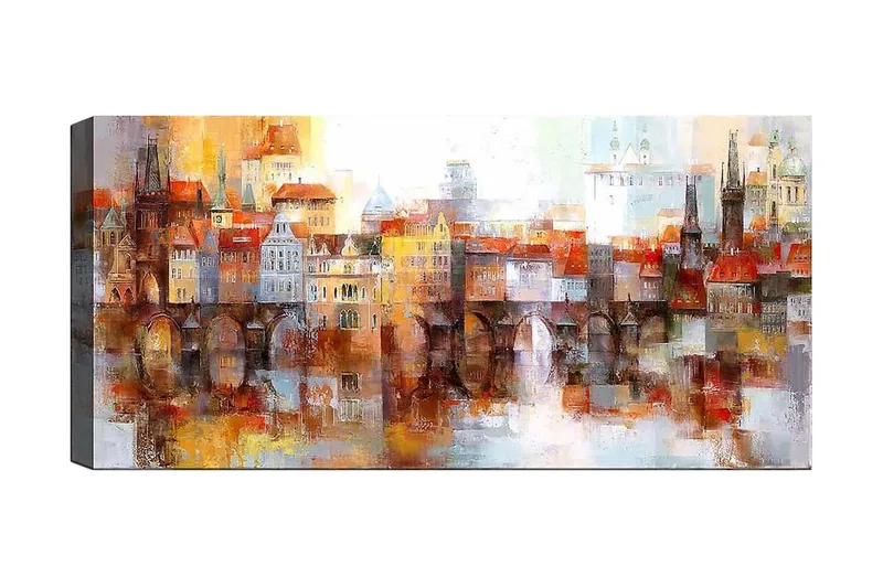 Canvastavla YTY Buildings & Cityscapes Flerfärgad - 120x50 cm - Inredning & dekor - Tavlor & konst - Canvastavla