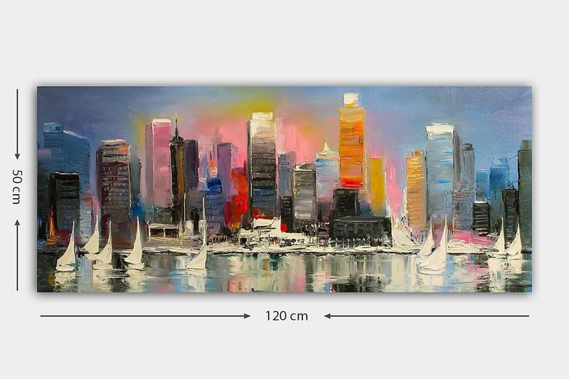 CANVASTAVLA YTY Cities & Countries Flerfärgad 120x50 cm - Inredning & dekor - Tavlor & konst - Canvastavla