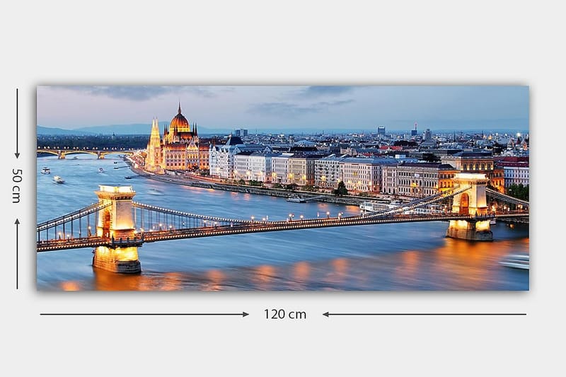 CANVASTAVLA YTY Cities & Countries Flerfärgad 120x50 cm - Inredning & dekor - Tavlor & konst - Canvastavla