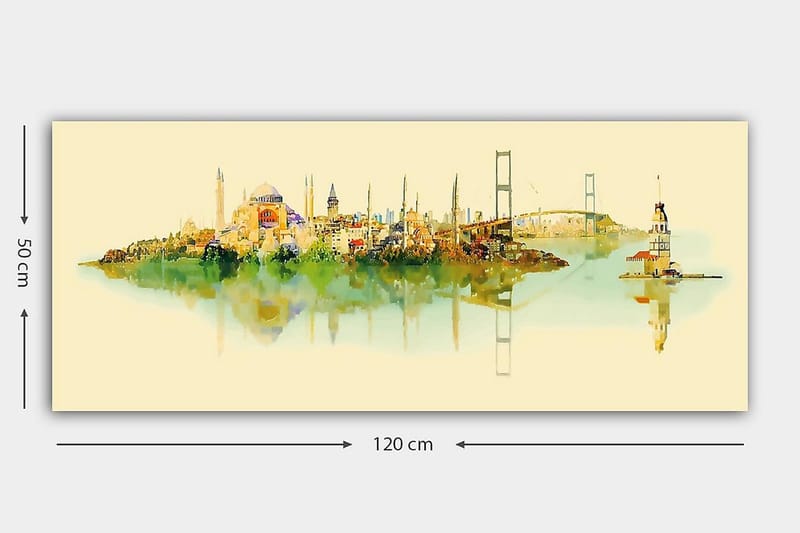 Canvastavla YTY Cities & Countries Flerfärgad - 120x50 cm - Inredning & dekor - Tavlor & konst - Canvastavla