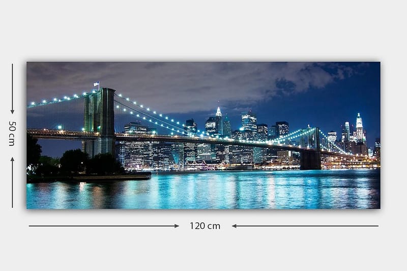 Canvastavla YTY Cities & Countries Flerfärgad - 120x50 cm - Inredning & dekor - Tavlor & konst - Canvastavla