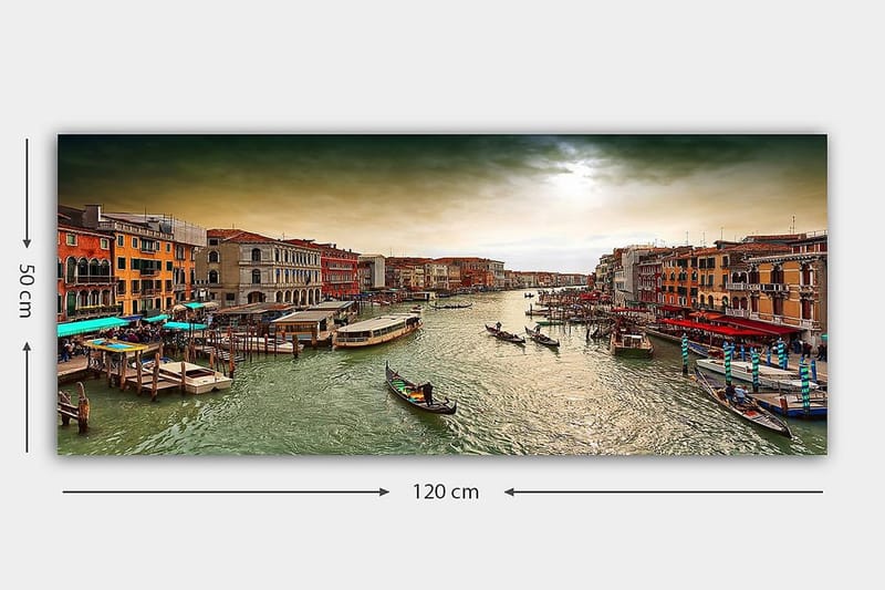 Canvastavla YTY Cities & Countries Flerfärgad - 120x50 cm - Inredning & dekor - Tavlor & konst - Canvastavla