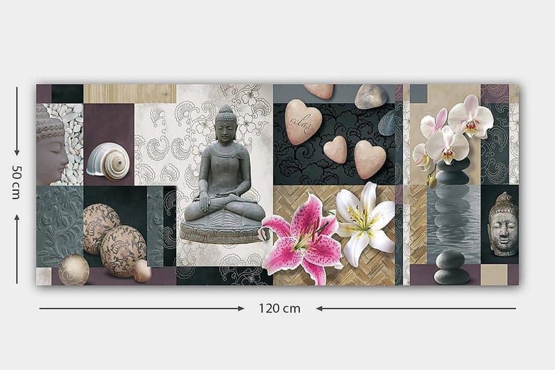 Canvastavla YTY Floral & Botanical Flerfärgad - 120x50 cm - Inredning & dekor - Tavlor & konst - Canvastavla