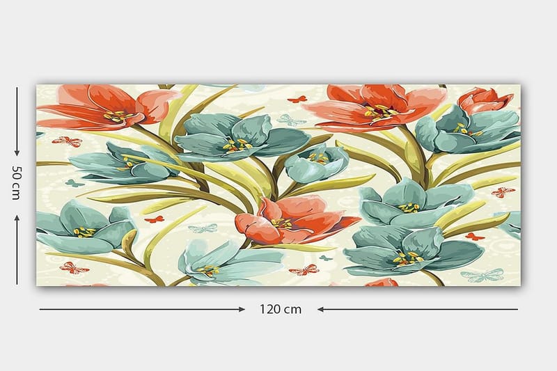 Canvastavla YTY Floral & Botanical Flerfärgad - 120x50 cm - Inredning & dekor - Tavlor & konst - Canvastavla