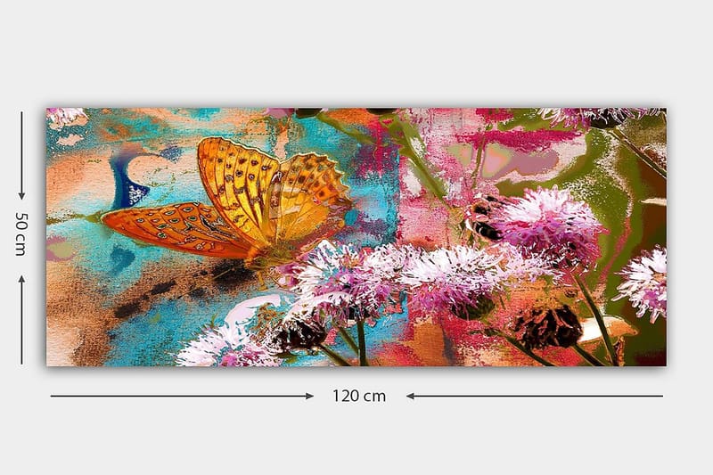 CANVASTAVLA YTY Floral & Botanical Flerfärgad 120x50 cm - Inredning & dekor - Tavlor & konst - Canvastavla